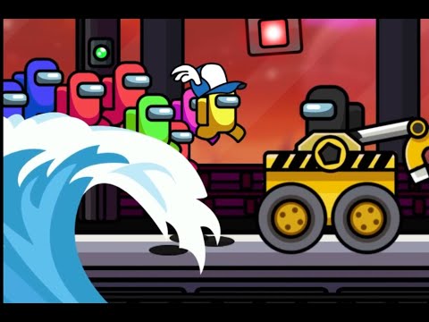 AMONG US TSUNAMI RUN, FREE A CREWMATE GAME PLAYING  YouTube