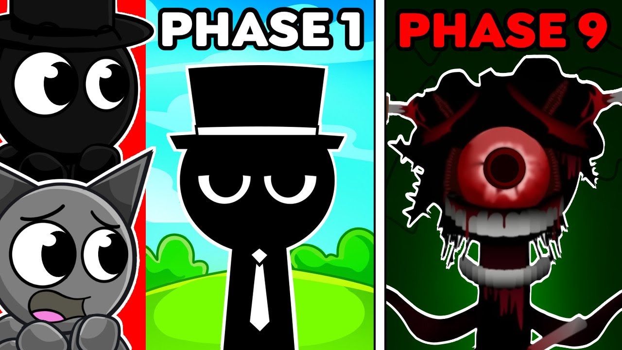 The SCARIEST MR. BLACK SPRUNKI Phases!