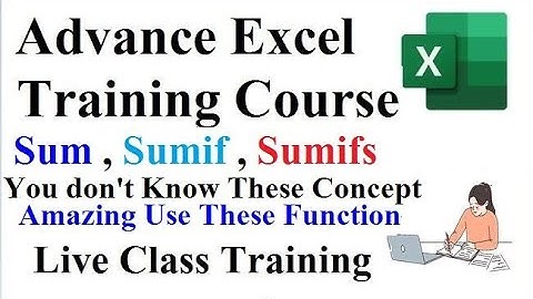 Advance Excel Training | Sum , Sumif , Sumifs , Count , Countif , Countifs , Average , Averageif