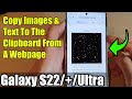 Galaxy S22/S22 /Ultra: How to Copy Images & Text To The Clipboard From A Webpage