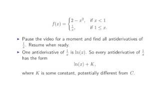Screencast 5.1.3: Sketching the graph of an antiderivative with initial condition