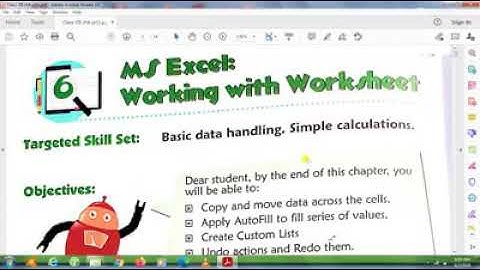 MS Excel: Working with Worksheets. Part 5 (Computer) Class 7