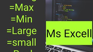 MS Excell, How to find Average, Maximum, Minimum, Largest, Smaller, And Ranking screenshot 1