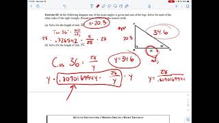 Unit 7 - Day 3 - Finding Missing Sides using Trig