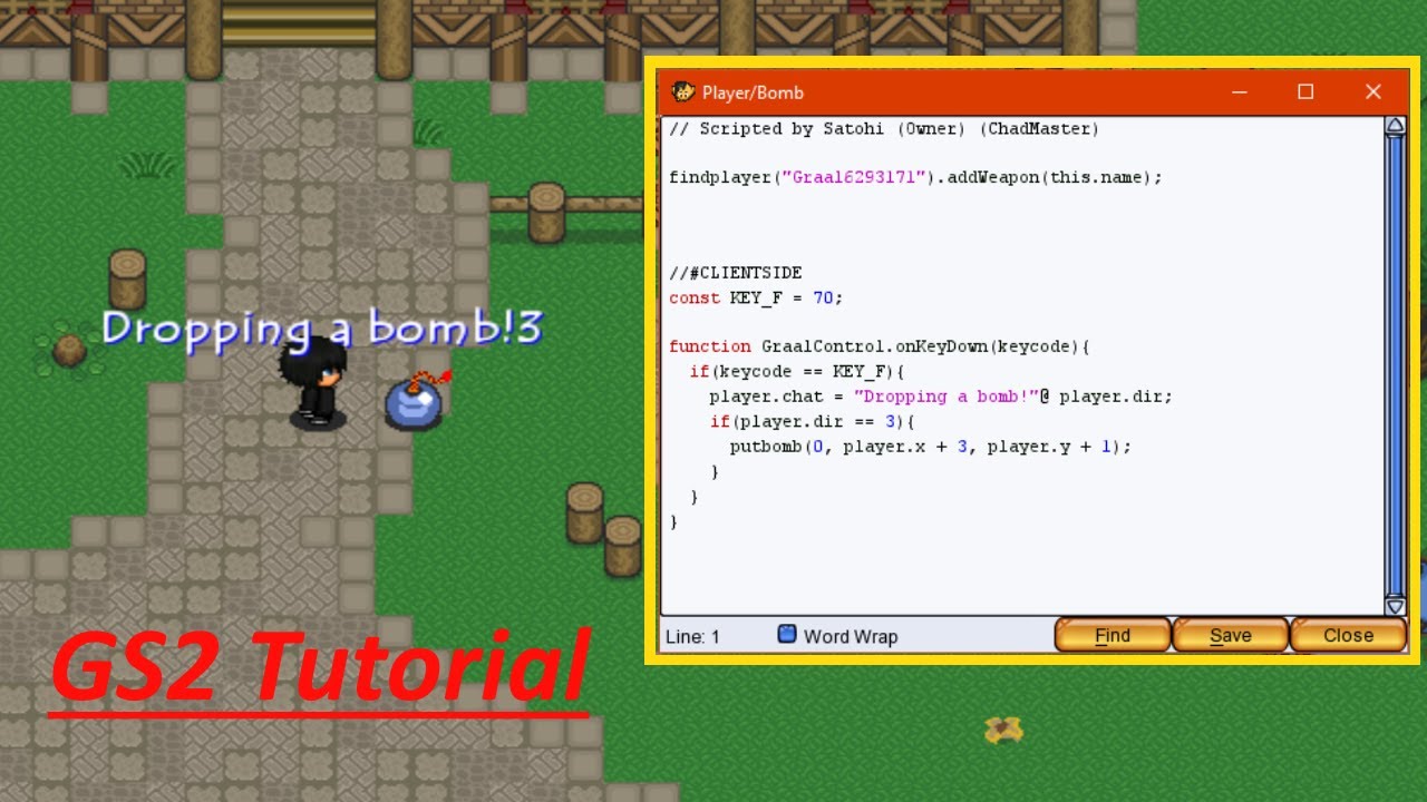 How to trigger the server side on Graal Player Worlds (GS2 Tutorial)