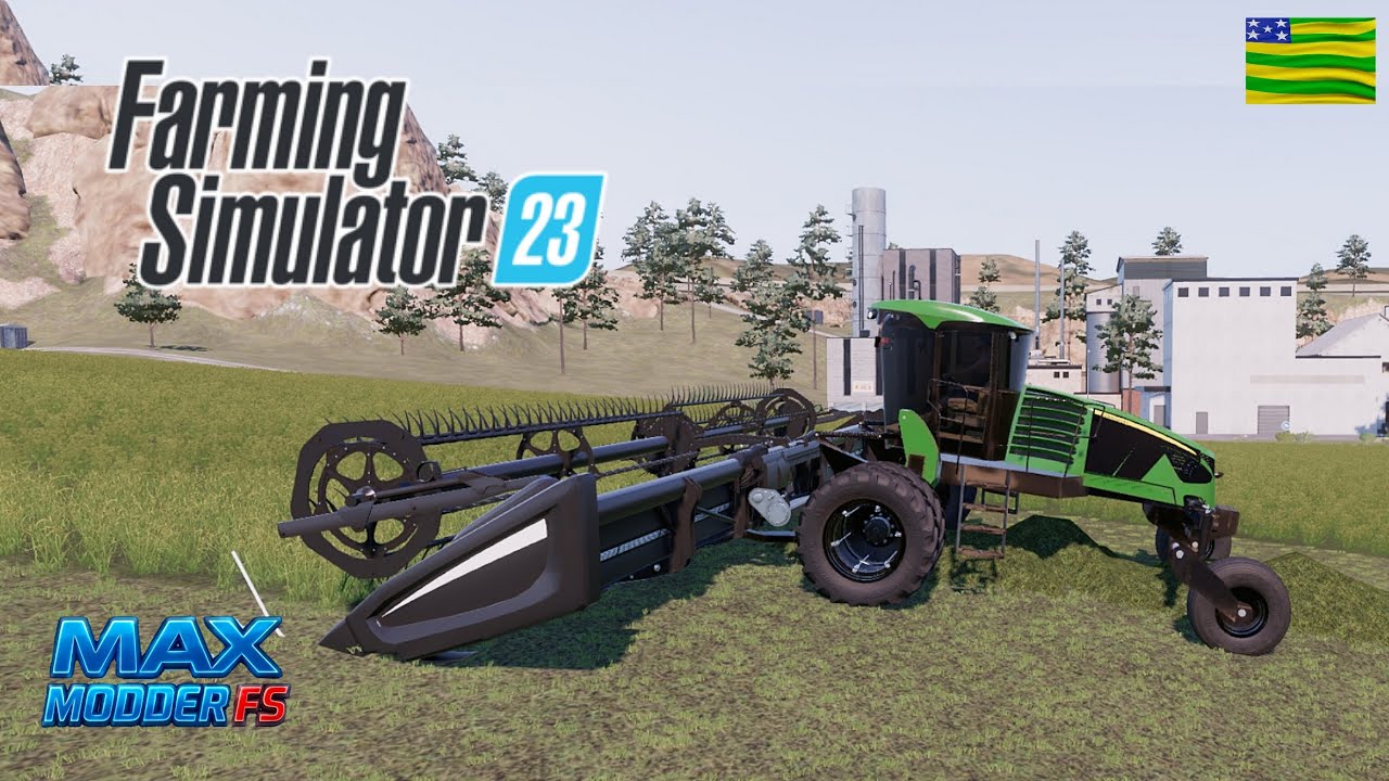 FS23  MOD JOHN DEERE W170 + BARRA DE CORTE MODIFICADA (Acondicionador De Corte / Enleirador)