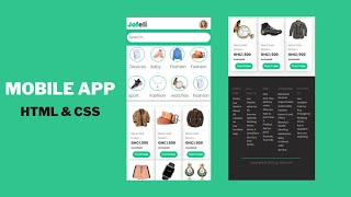 Mobile App Using HTML And CSS Only. Complete Beginners' Guide. #1treanding