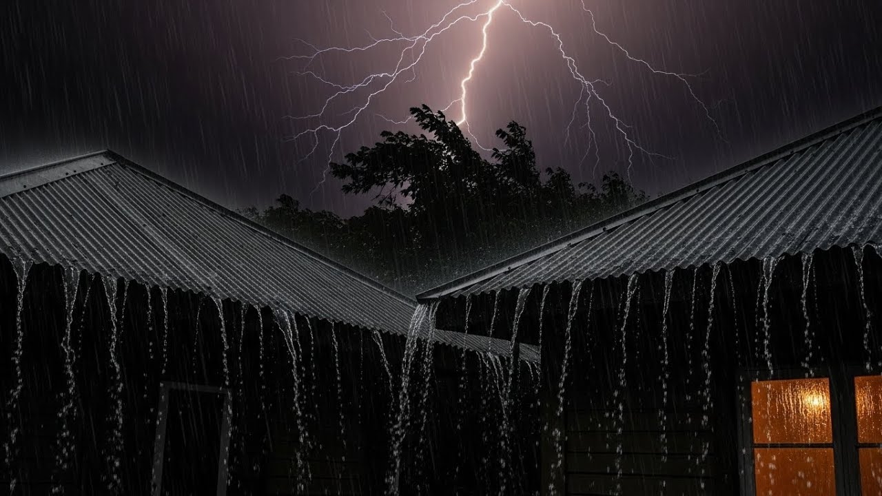 Rainstorm on Tin Roof 🌧️ Sleep, Relax & Calm Your Mind with Natural Rain #49