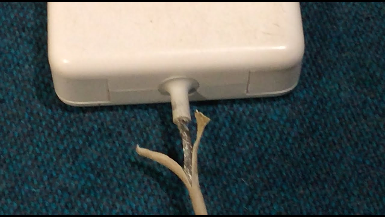 Local Man Repairs His MacBook Pro Charger Frayed MagSafe Wire YouTube
