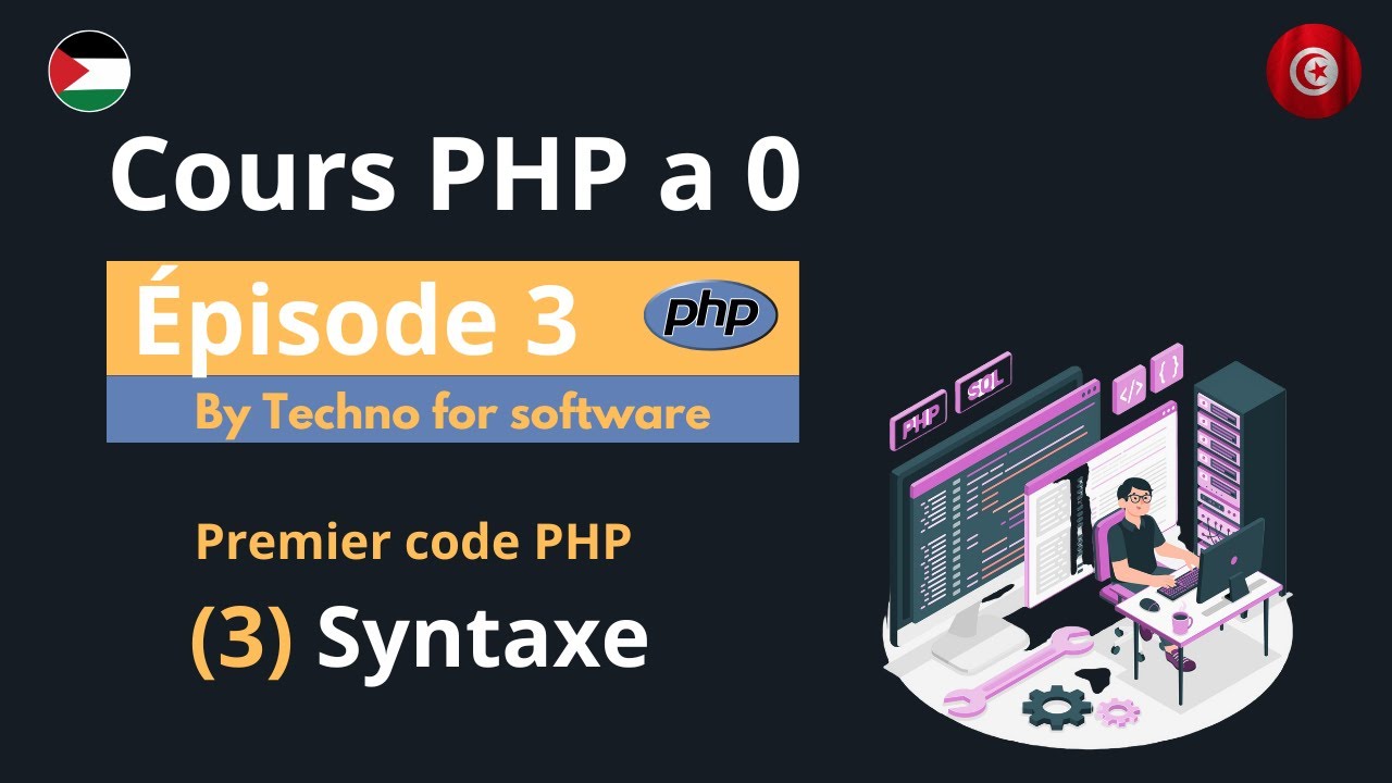 PHP premier code Syntaxe | bac informatique(Ep_3) - YouTube