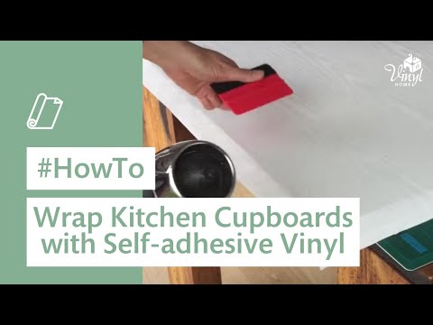How to wrap kitchen cupboards with self adhesive vinyl 