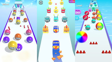 Ball Merge 2048 vs Jelly Run 2048 vs Ball Run 2048 3 in one Gameplay