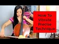 How to cello vibrato exact technique tutorial exercise continuous vibrato  speed