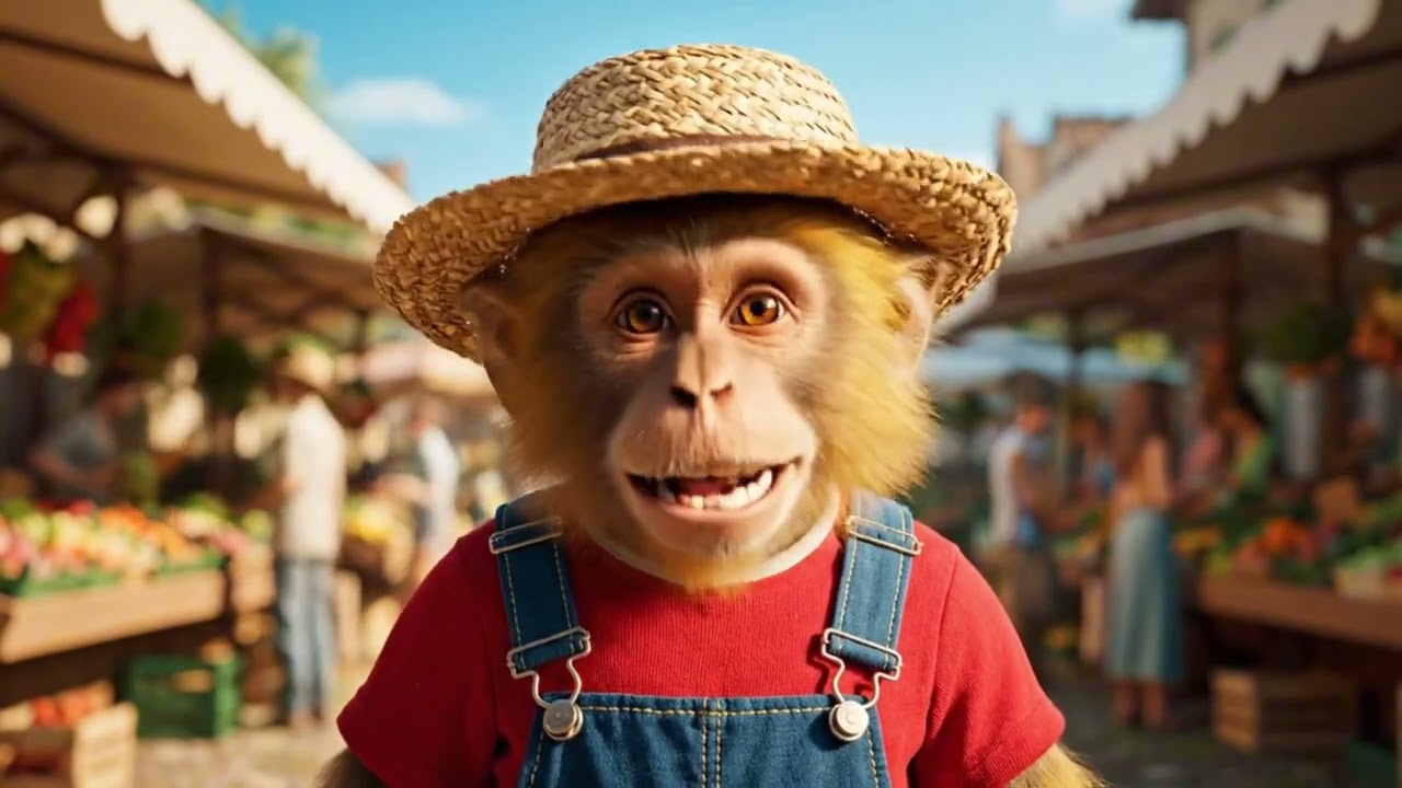 Monkey Mono Drives Tractor to Harvest Fruits and Cook Delicious Farm Meals 🍎🐒🚜