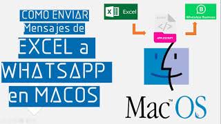 Como enviar mensajes con excel y whatsapp en MAC 2023