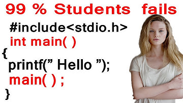 Hindi video on Recursion |Concept of Recursion in C/C++ |Calling main function in C | C Programming