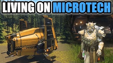 CAMPING AND LOOTING ON MICROTECH: Living aboard DAKE CLIPPER E04 - Star Citizen 4.4