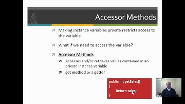 APCS - Accessor and Mutator Methods