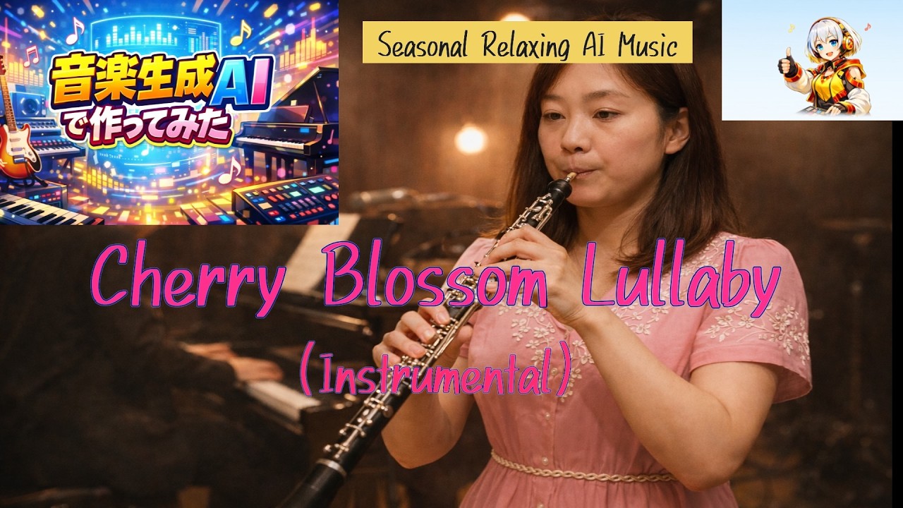 Cherry Blossom Lullaby (Instrumental)【音楽生成AIで作ってみた】#Classical #Oboe #piano