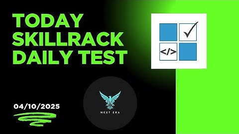 Today 04/10/2025 skillrack Daily test solution 