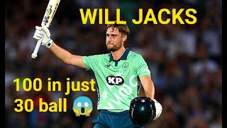 100 in 30 ball 😱Will Jacks Power Hitting || RCB actions 2023