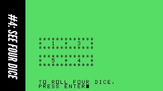 #4: See Four Dice (101 Programming Tips & Tricks for the Texas Instruments TI-99/4A Home Computer)