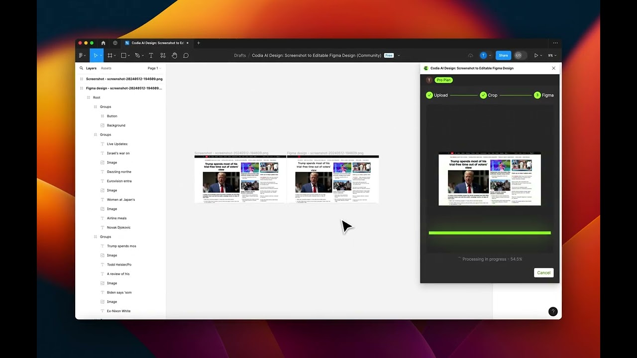 Screenshot to Editable Figma Design:Clone the CNN Website in Under One Minute with Codia AI