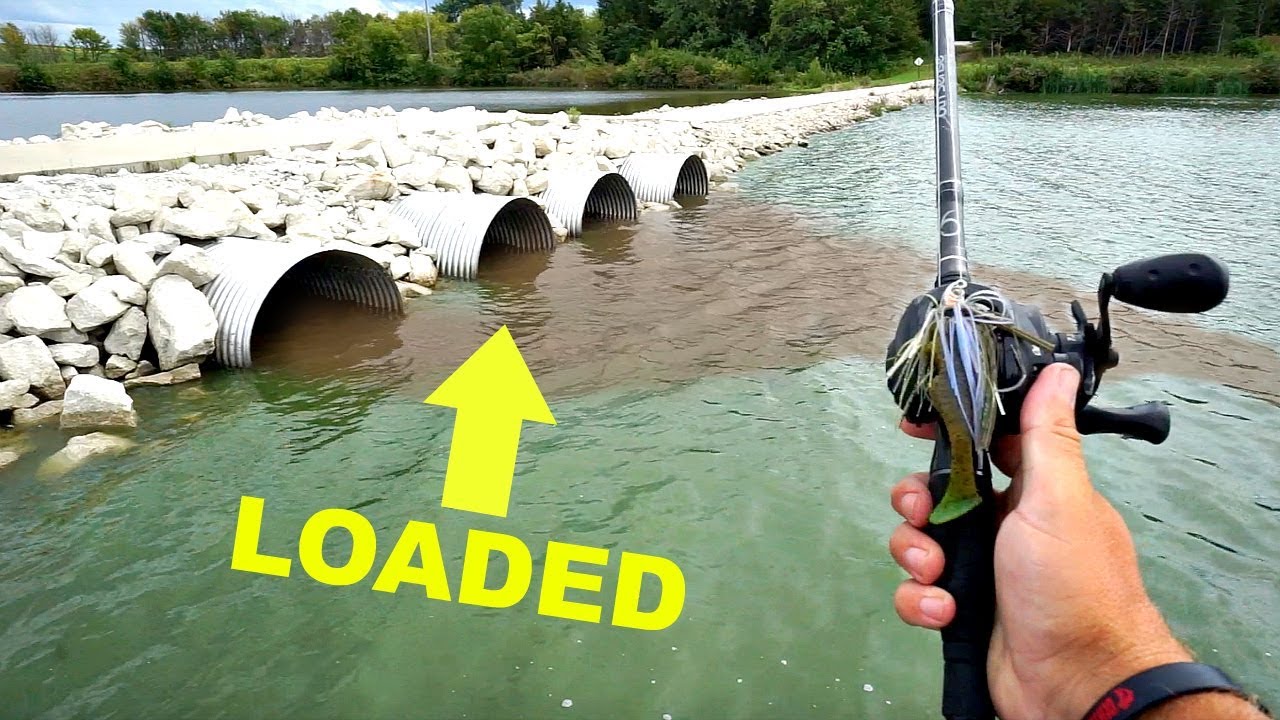 AMAZING Bass Fishing Drainage Tubes after a Storm!!! (He’s Back)