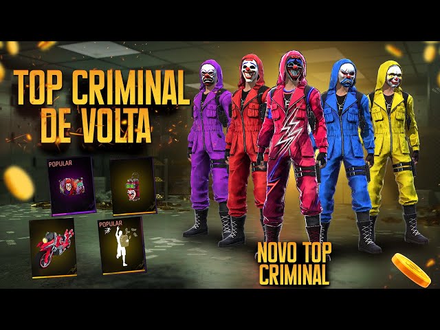 TOP CRIMINAL ESTÁ DE VOLTA! Nova coleção e Top Frifas!  O Top Frifas está  disponível na Torre de Tokens! Corra para descobrir novos itens Top  Criminal e deixe a sua coleção