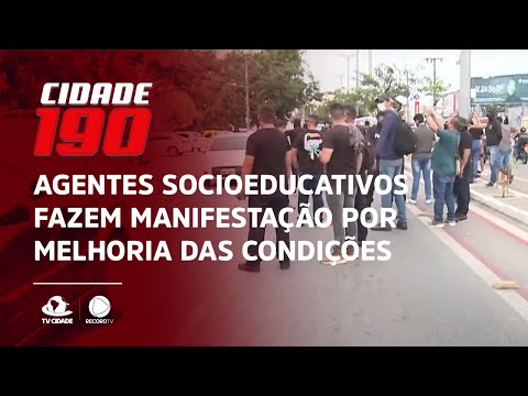 Agentes socioeducativos fazem manifestação por melhoria das condições de trabalho