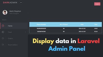 #20 Show Booked data in Admin Panel Laravel  Laravel Restaurant Project Tutorial