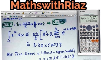 Numerical Integration Trapezoidal Rule and Composite Trapezoidal Rule with calculator Tricks