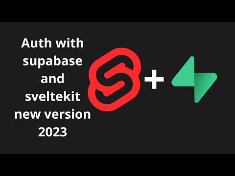 supabase auth with sveltekit - new version of supabase 2023
