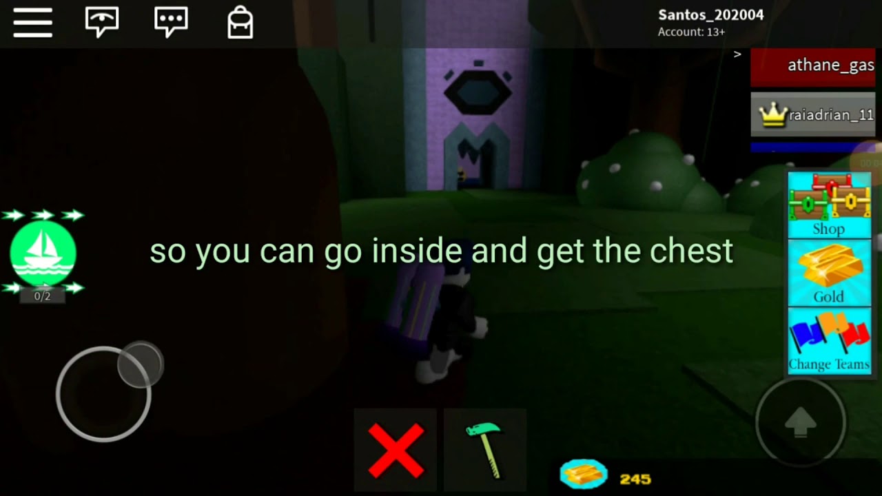 how to do the sleeping potion to get the chest in roblox