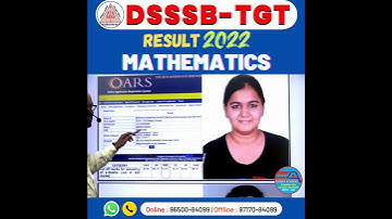 DSSSB TGT MATHEMATICS | RESULT 2022 | SELECTED STUDENT | BY A.K. SRIVASTAVA SIR || EUREKA ACADEMY ||