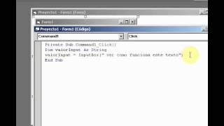 Inputbox - Visual Basic 6 - Instituto ISIV