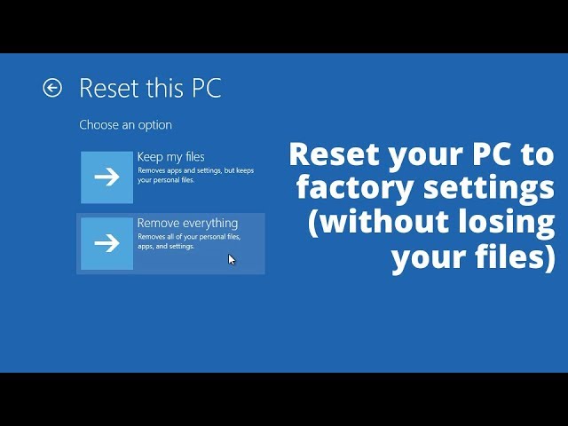 Can I reset my computer without losing everything?