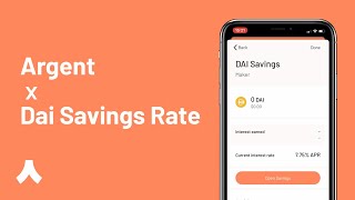 Argent X Dai Savings Rate