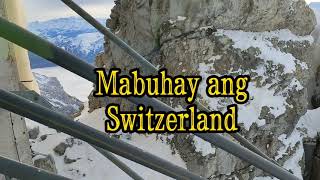 The View Above The Thick Clouds Going To Säntis Switzerland Winter Cable Car Trip