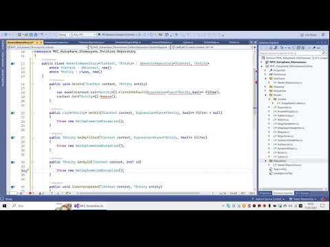 C# ASP.Net MVC Katmanlı Mimari Yapısı ile Kütüphane Otomasyonu-10(Generic Class ile Methodlarımız)