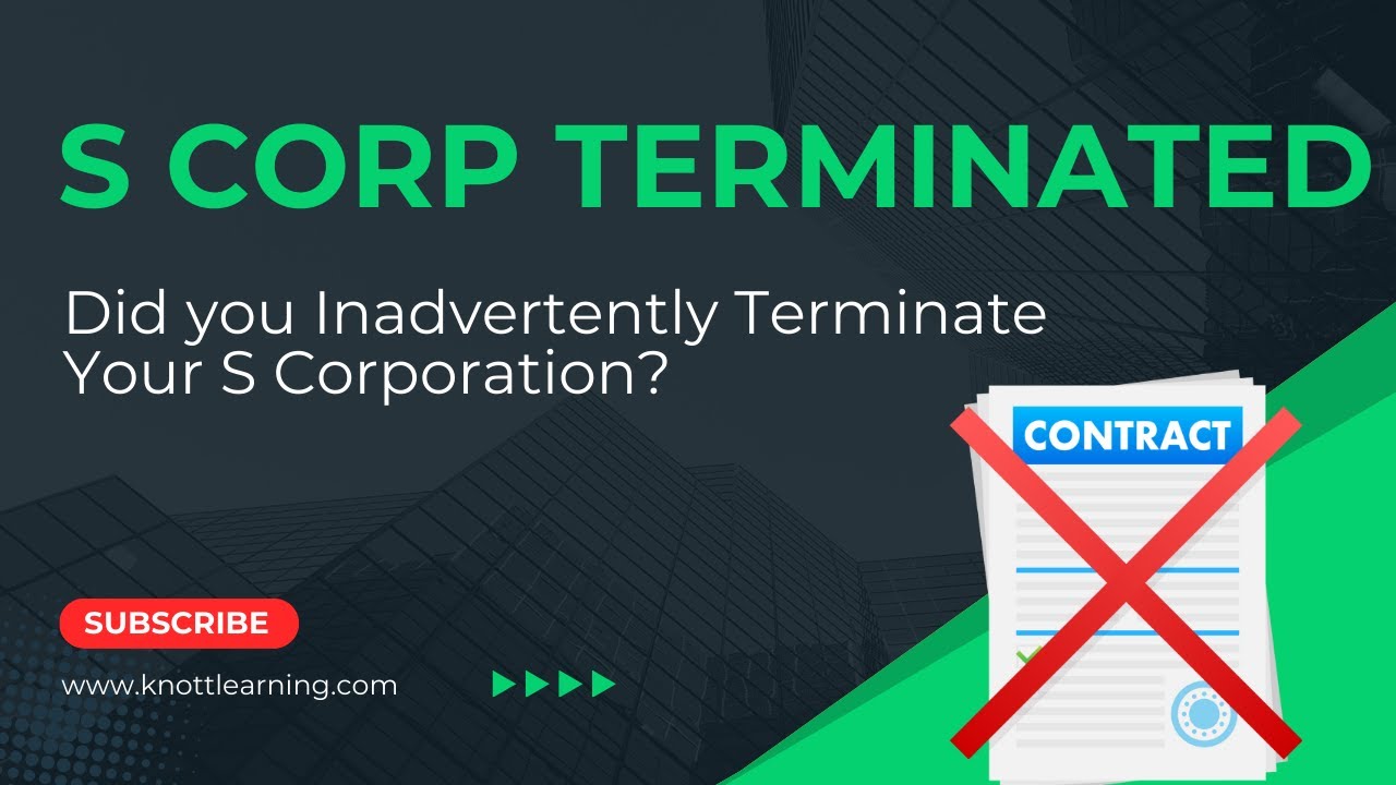 Inadvertently Terminate your S Corporation Election?