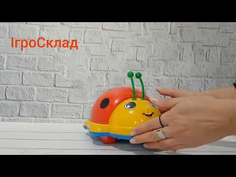 Дитяча іграшка каталка Сонечко 7888 різнокольорова з харчового пластику в сітці, видео 1