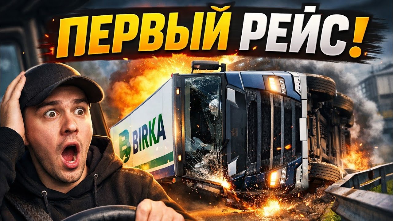 ETS 2 СТУДЕНТ ЗА РУЛЕМ Я СТУДЕНТ… СЕЛ ЗА ФУРУ И СРАЗУ ПЕРЕВЕРНУЛ ЕЁ 😱 | ETS2
