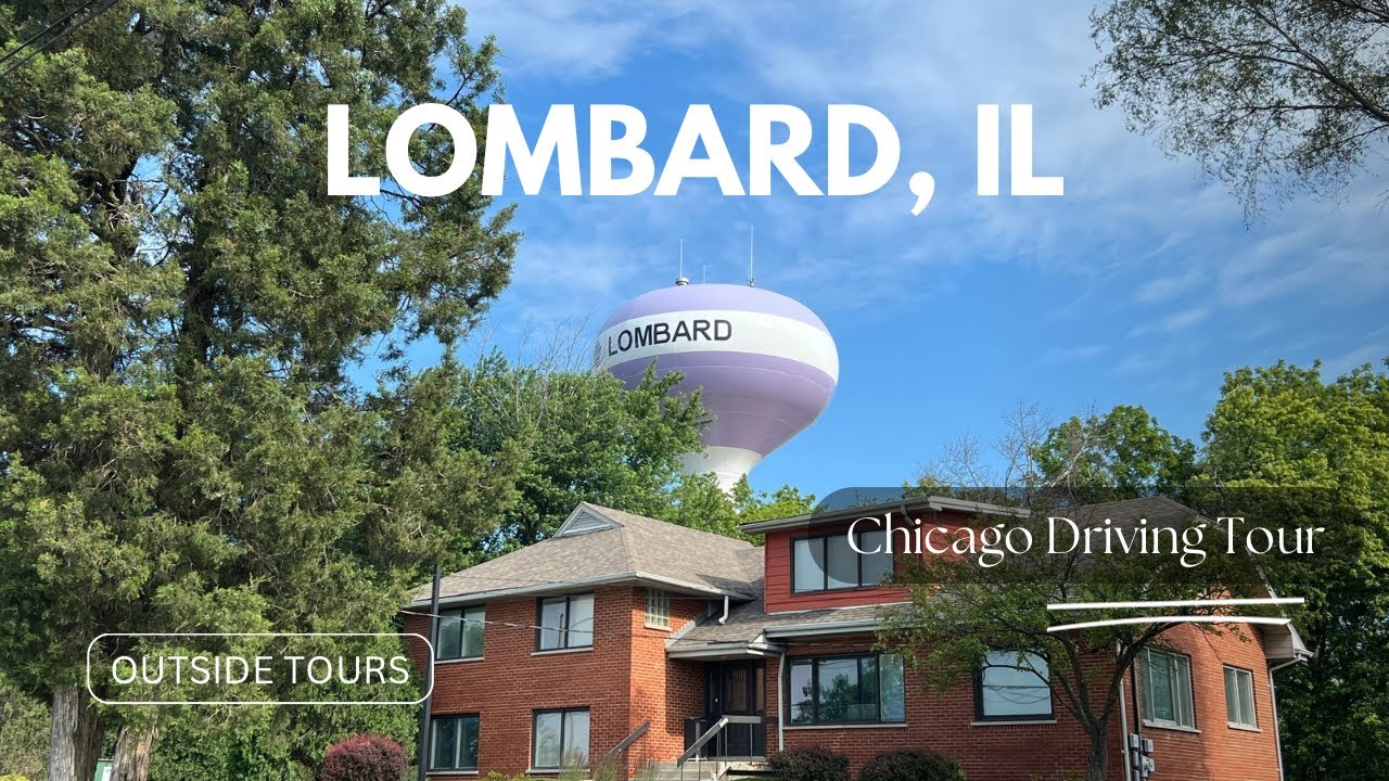 [4K] CHICAGO DRIVING TOUR - Midway Airport Shuttle and Strolling through Lombard | Illinois