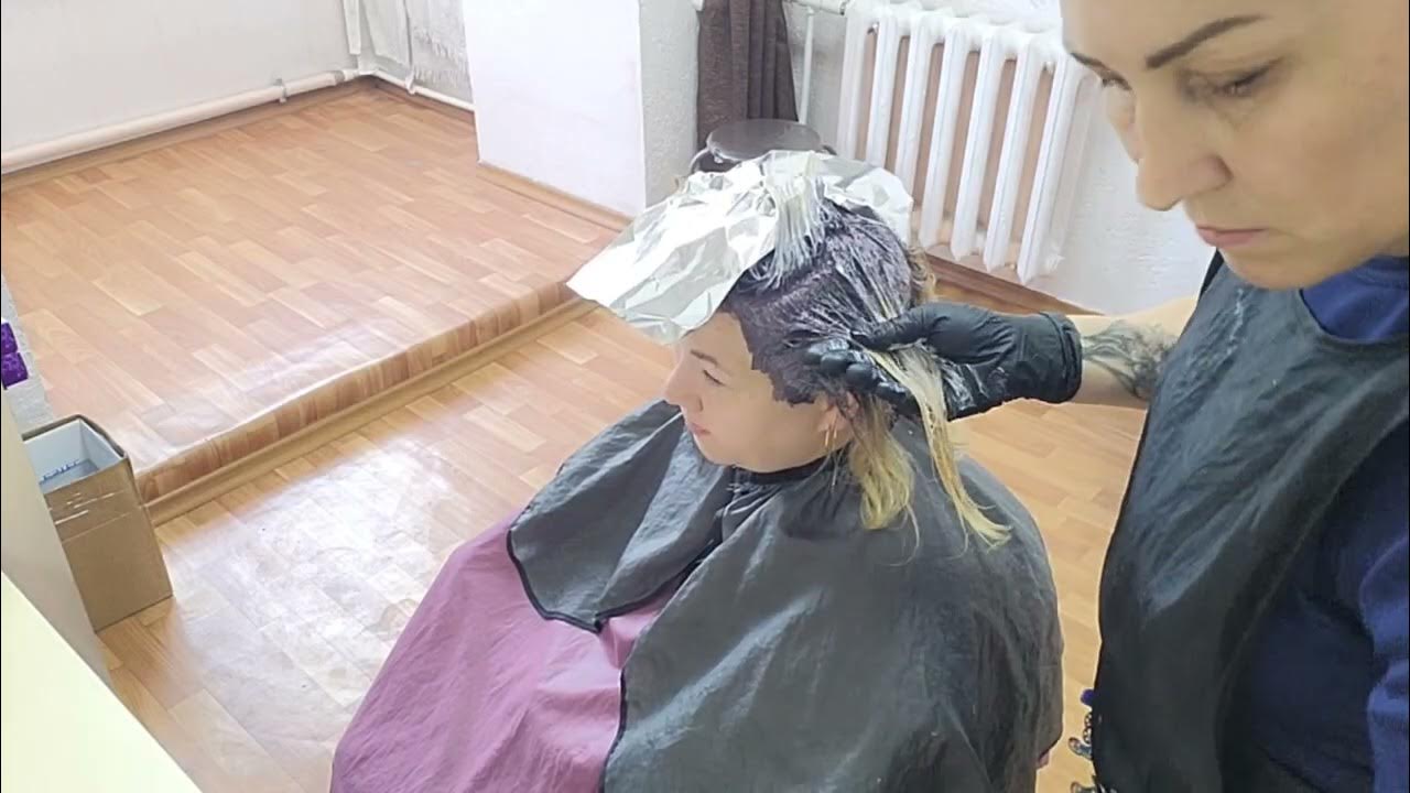 Растяжка цвета пошагово. Эстель принс.Салонный уход. Экранирование ...