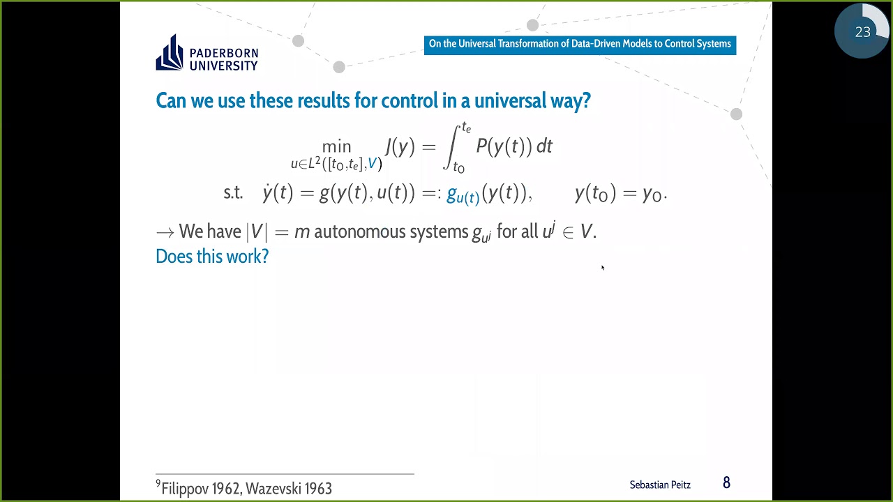 Sebastian Peitz : On the Universal Transformation of Data-Driven Models to Control Systems