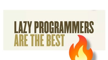 A lazy programmer
