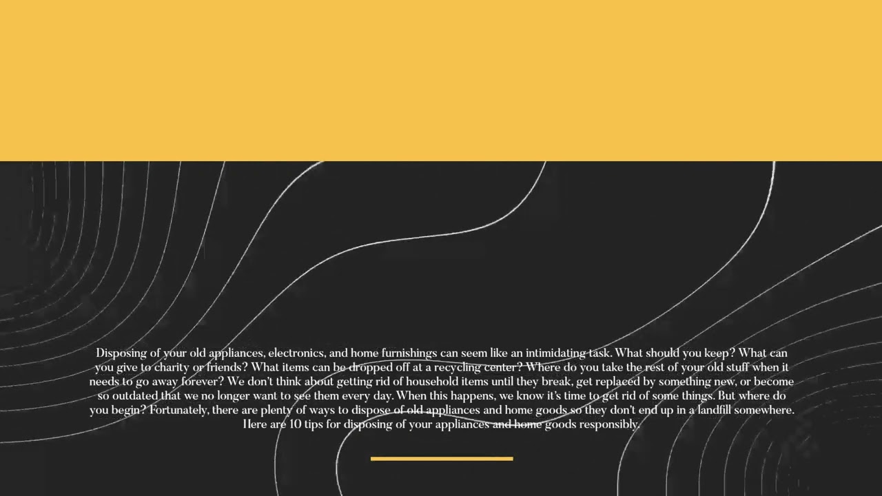 10 Tips for Disposing of Your Appliances and Home Items