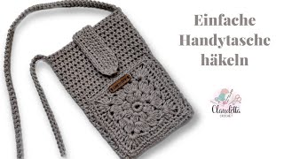 EINFACHE HANDYTASCHE HÄKELN / Umhängetasche häkeln