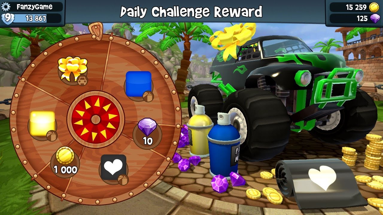 Skull Knocker Unlock - Spin the Wheel Unlock Skull Knocker - Beach Buggy Racing 2